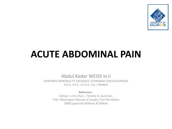acute abdominal pain