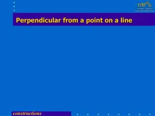 Perpendicular from a point on a line