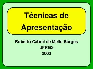 t cnicas de apresenta o