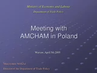 Meeting with AMCHAM in Poland