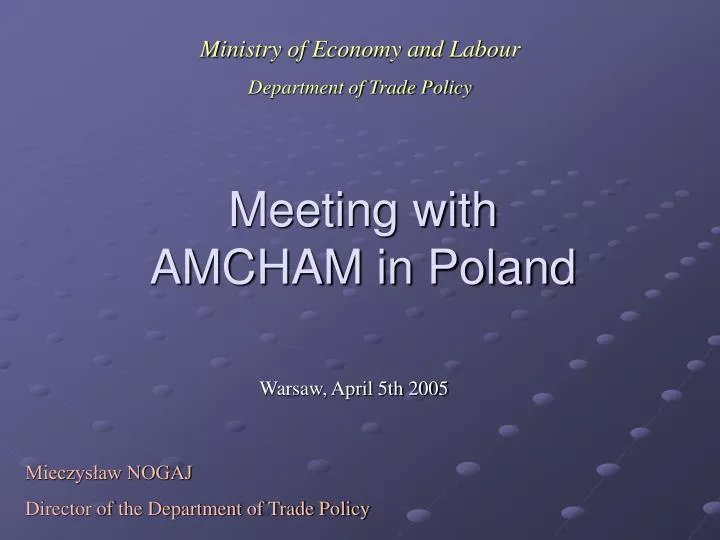 meeting with amcham in poland