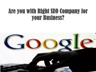 Global SEO Services- Are you with Right SEO Company for your