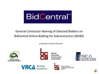 General Contractor Naming of Selected Bidders on