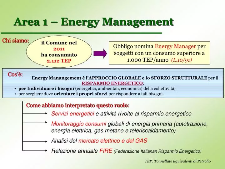 area 1 energy management