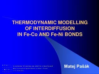 THERMODYNAMIC MODELLING OF INTERDIFFUSION I N Fe-Co AND Fe-Ni BONDS