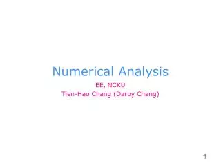 Numerical Analysis