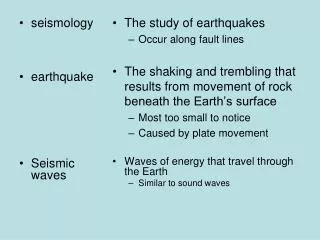 seismology earthquake Seismic waves