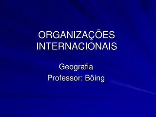 organiza es internacionais