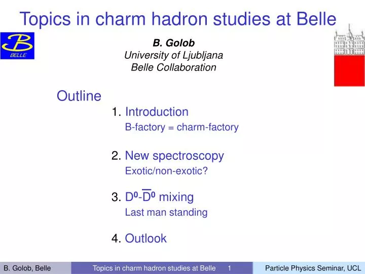 topics in charm hadron studies at belle