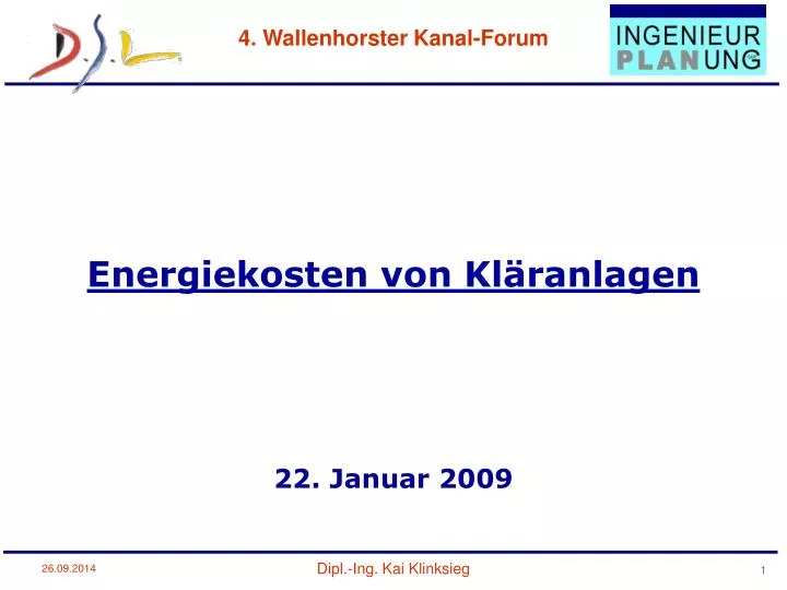 energiekosten von kl ranlagen 22 januar 2009