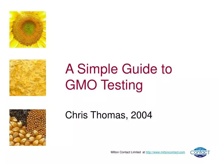 a simple guide to gmo testing