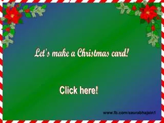 Let's make a Christmas card!