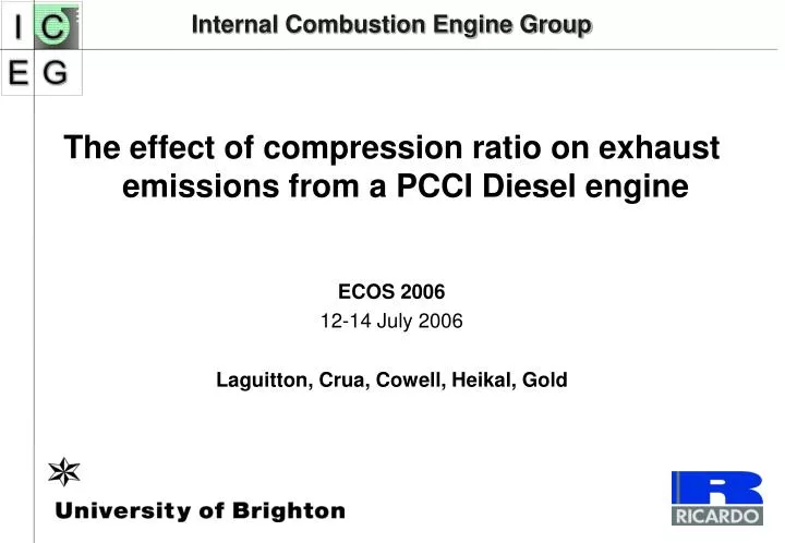 internal combustion engine group
