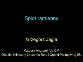 splot ramienny