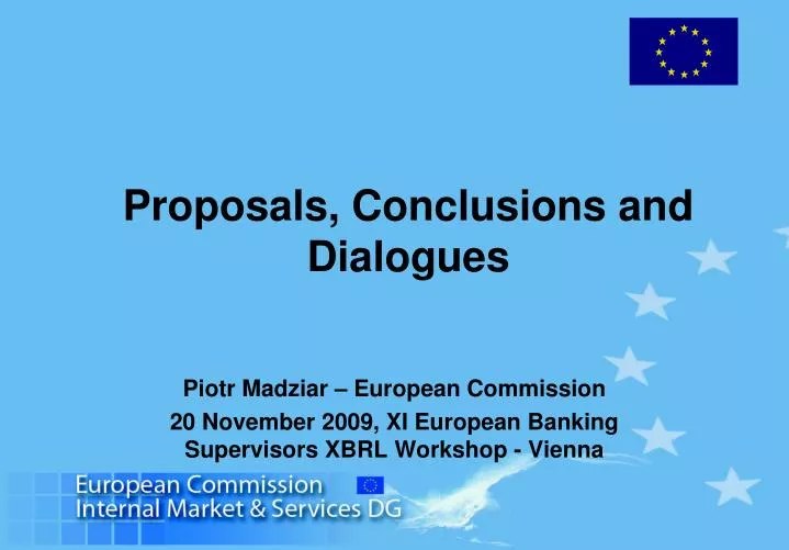 proposals conclusions and dialogues