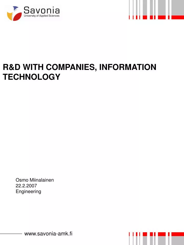 r d with companies information technology
