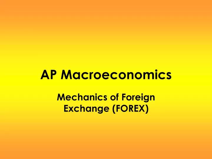 ap macroeconomics