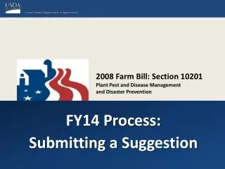 2008 Farm Bill: Section 10201 Plant Pest and Disease Management and Disaster Prevention
