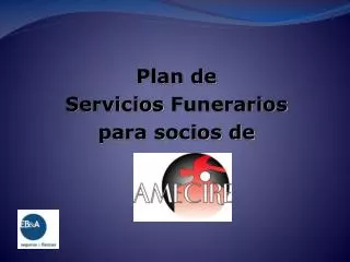 plan de s ervicios f unerarios para socios de