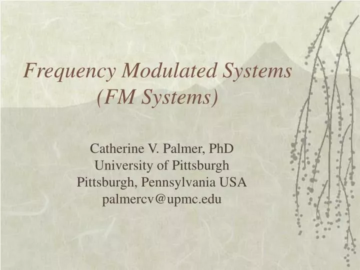 frequency modulated systems fm systems