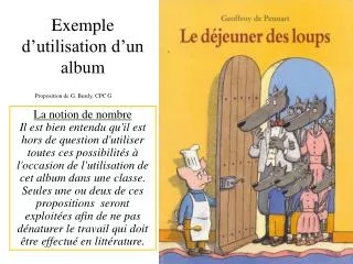exemple d utilisation d un album