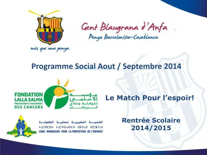 programme social aout septembre 2014