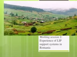 Working session 2: Experience of LIP support systems in Romania