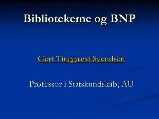 bibliotekerne og bnp