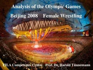 Analysis of the Olympic Games Beijing 2008 Female Wrestling
