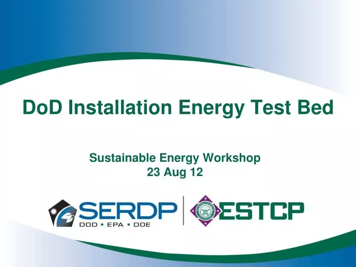 dod installation energy test bed