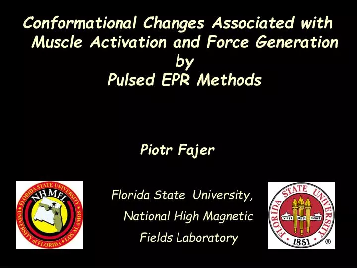 conformational changes associated with muscle activation and force generation by pulsed epr methods