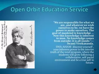 Open Orbit Education Service