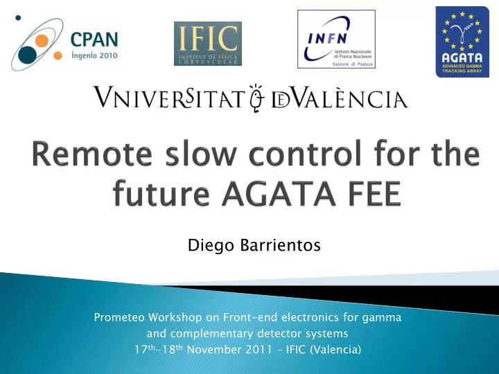 remote slow control for the future agata fee