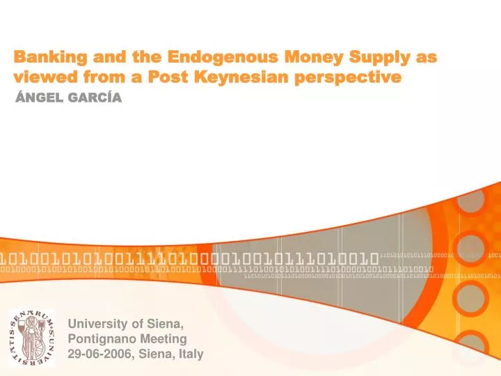 banking and the endogenous money supply as viewed from a post keynesian perspective