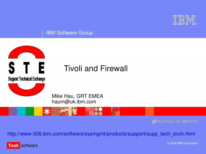 tivoli and firewall