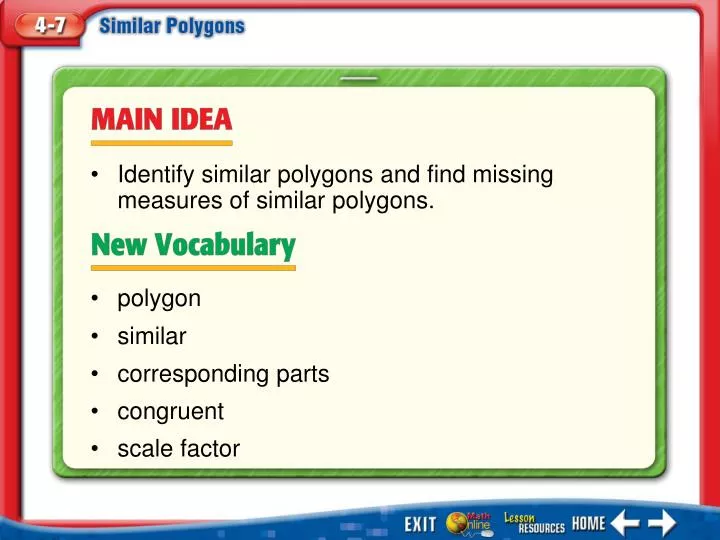 main idea vocabulary