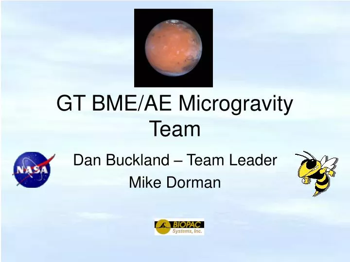 gt bme ae microgravity team