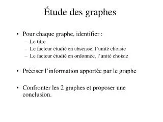 tude des graphes