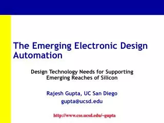 the emerging electronic design automation