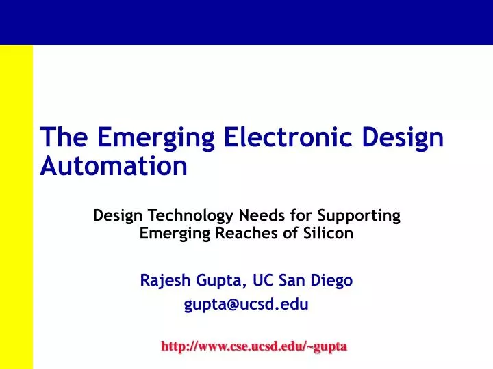 the emerging electronic design automation