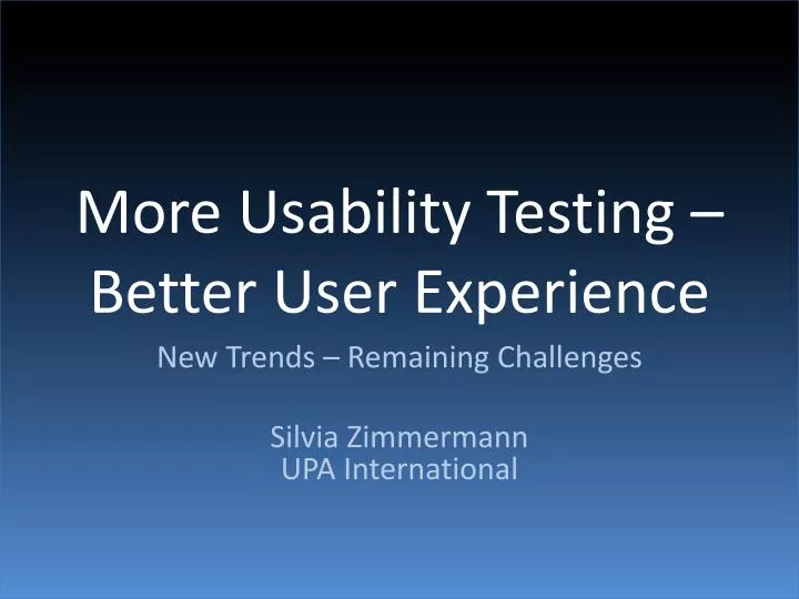 more usability testing better user experience