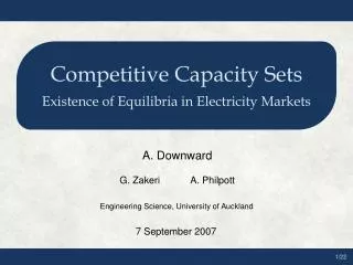 Competitive Capacity Sets Existence of Equilibria in Electricity Markets
