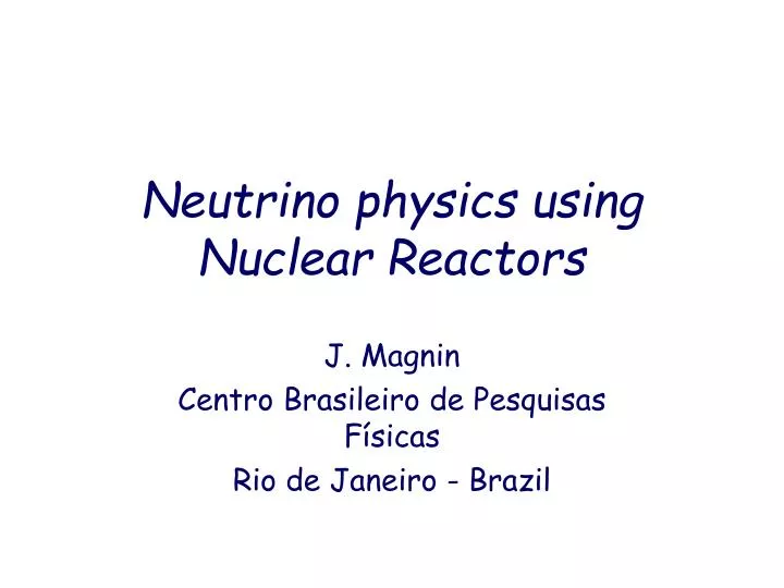 neutrino physics using nuclear reactors