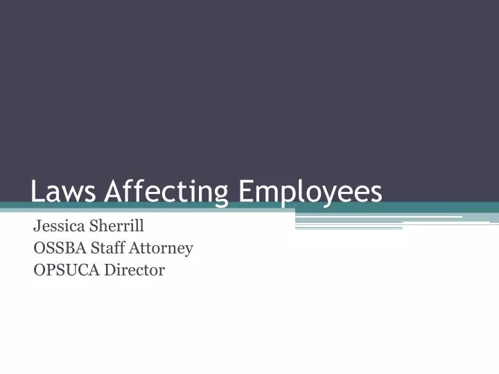 laws affecting employees