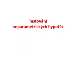 testov n neparametrick ch hypot z