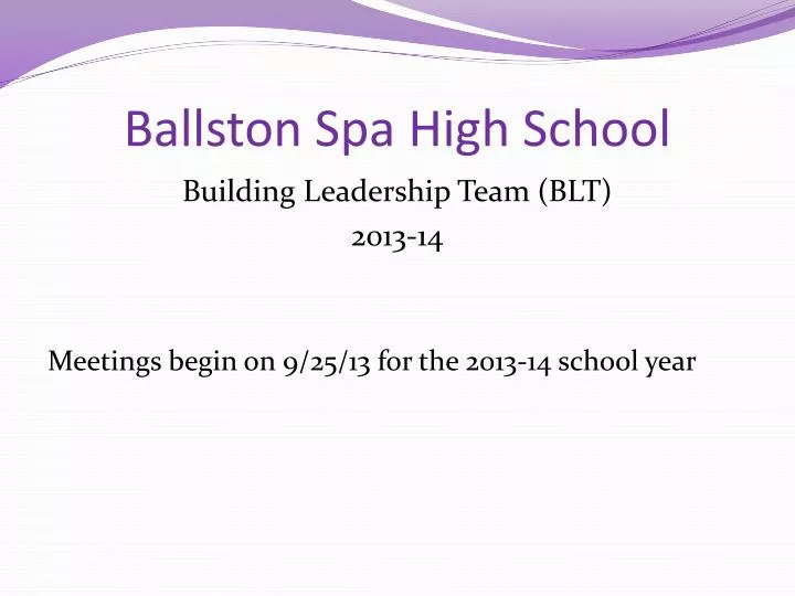 ballston spa high school