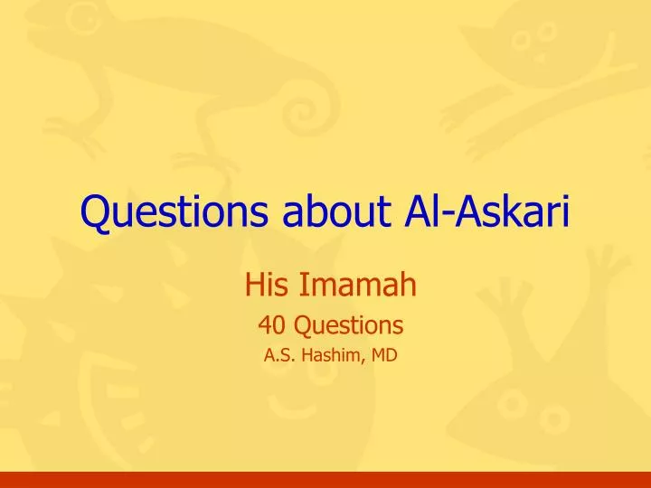 questions about al askari