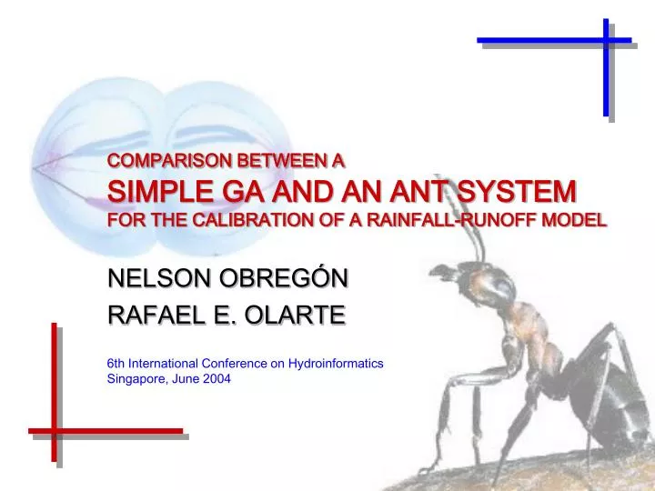 comparison between a simple ga and an ant system for the calibration of a rainfall runoff model