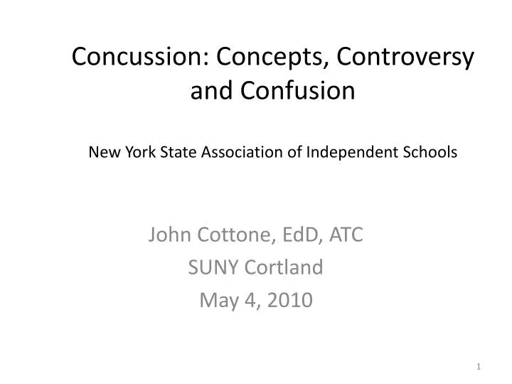 concussion concepts controversy and confusion new york state association of independent schools