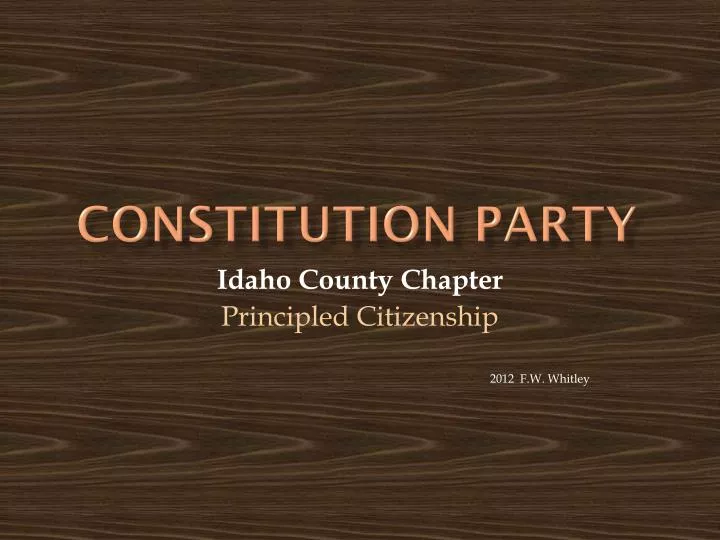 constitution party